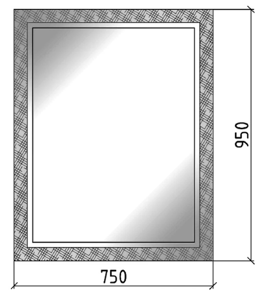 зеркало boheme armadi art linea 75 534 белое-золото