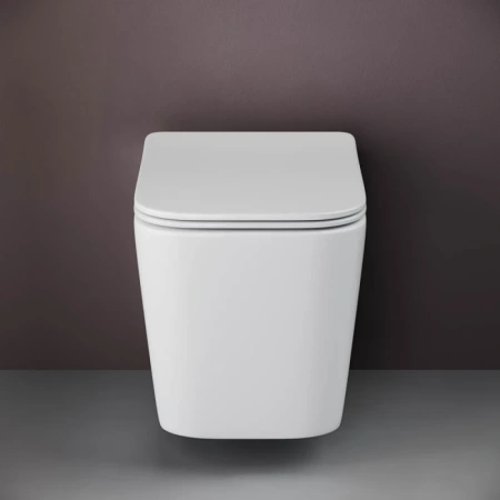 унитаз ceramicanova cubic cn1806 подвесной, с сиденьем микролифт, белая