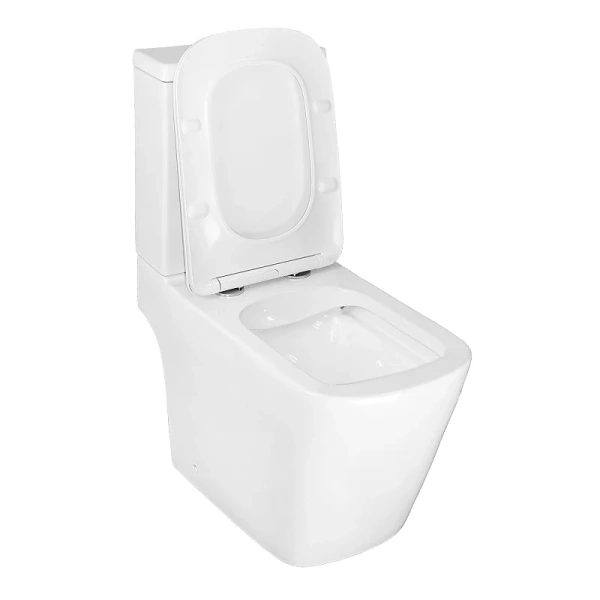 унитаз компакт azario ferra az-1015 напольный, безободковый, слив "торнадо", с бачком и сиденьем микролифт, 64х37х81 см, белый