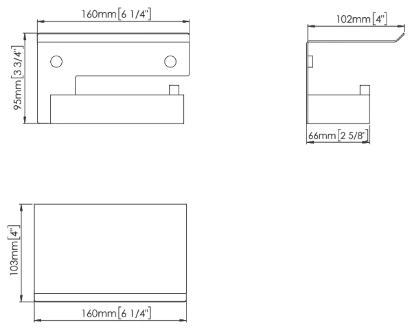 Держатель туалетной бумаги Mediclinics Harmonia AI2005B black finish