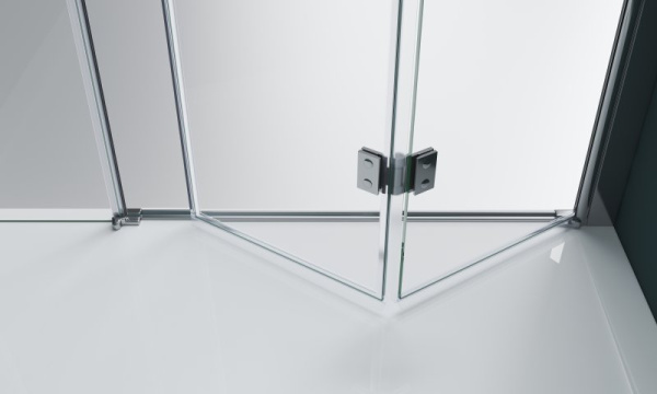 душевая дверь belbagno albano 140 albano-bs-13-80+60-c-cr профиль хром стекло прозрачное