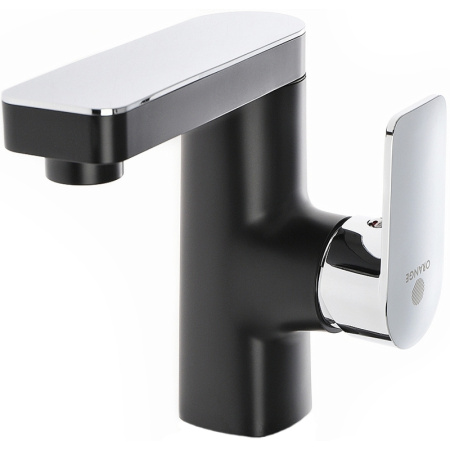 Смеситель для раковины Orange OneLife P08-021b черный матовый Хром глянцевый