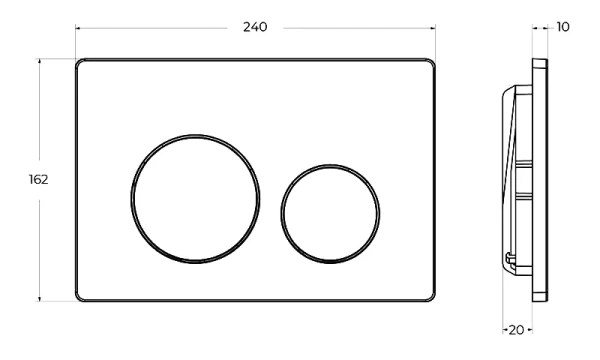 кнопка смыва для инсталляции belbagno bb-03c-in для унитаза, пластик, цвет сатин