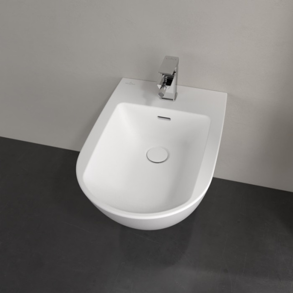 биде villeroy & boch antao 541100rw подвесное, stone white (белый матовый)