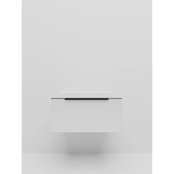 тумба под раковину la fenice simpla fnc-01-sim-b-80 80 см, подвесная, белый матовый