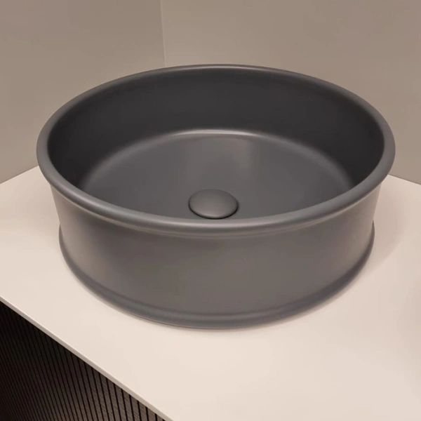 раковина artceram atelier atl001 37 00 накладная ø44см, blue denim (сине-черный)