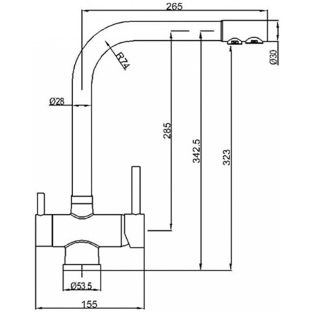 смеситель для кухни zorg sanitary zr 348 yf br