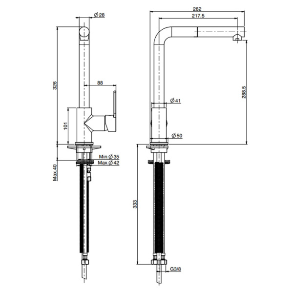 смеситель для кухни fima carlo frattini kitchen f7029wotns, чёрный матовый