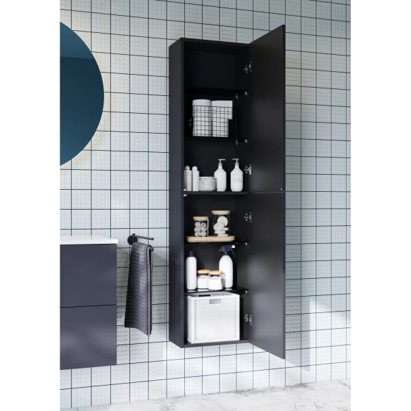 пенал roca luna zru9307769 подвесной l/r, синий матовый