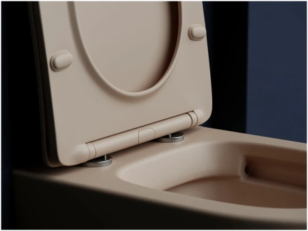 унитаз ceramicanova balearica rimless cn6000mc подвесной, безободковый, с сиденьем микролифт, капучино матовый