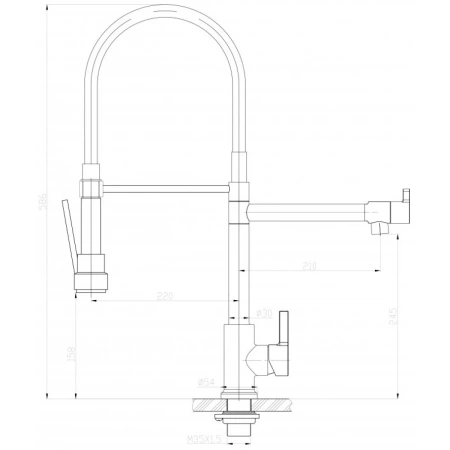 смеситель для кухни belbagno bb-lam50-in сатин