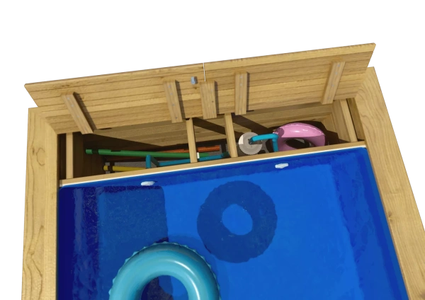 pool'n box junior wooden pool 3.7x2.4, bf, ht:70 бассейн плавательный с деревенной отделкой