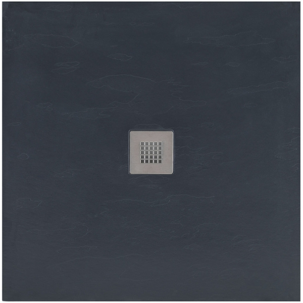 душевой поддон aquanet pleasure 00258889 из искусственного камня, 100×100 см,черный