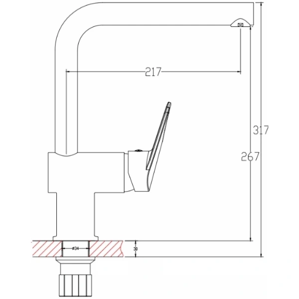 смеситель для кухни orange flipo m23-009cr