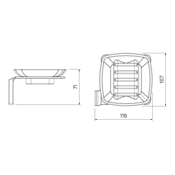 Мыльница Iddis Slide матовое стекло, сплав металлов, белый матовый SLIWTG0i42