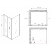 душевой уголок abber sonnenstrand 120x85 ag07120b-s85b профиль черный, стекло прозрачное
