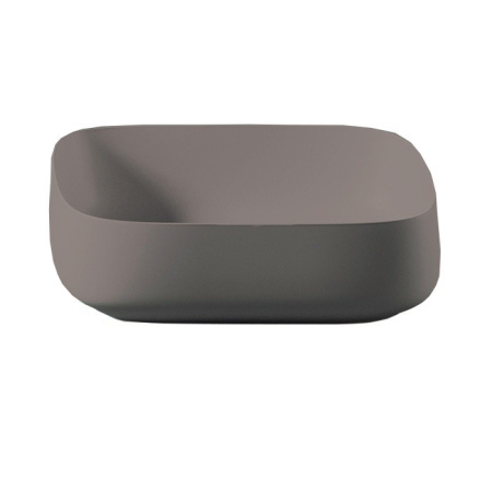 Раковина ArtCeram Cognac Quadro COL008 60 34 накладная, без отв., без перелива, на столешницу, Saniglaze, 55x35xh15.5 см, gravel