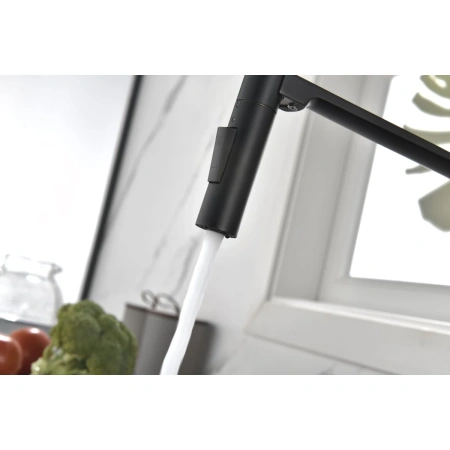 смеситель для кухни paulmark barrel ba214029-an, цвет антрацит.