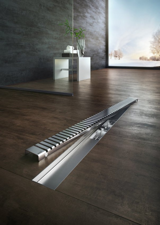 душевой лоток alcaplast apz1smart-line-650 с опорами и решеткой