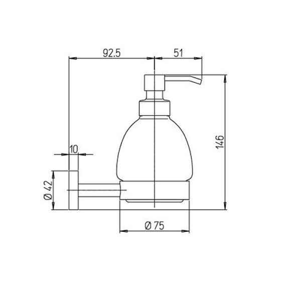 Дозатор для мыла Paini Pixel 81CR031BI хром
