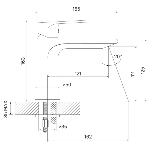 смеситель для раковины iddis edifice edisb00i01