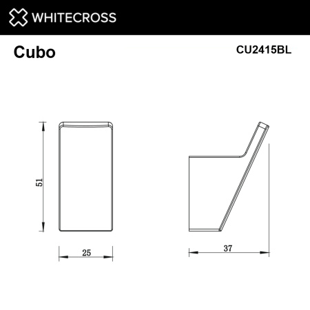 крючок whitecross cubo cu2415bl черный мат