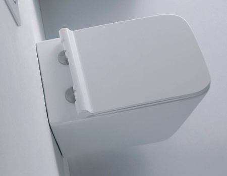 унитаз подвесной logan l2w безободковый, с крышкой сидение soft close, цвет белый.