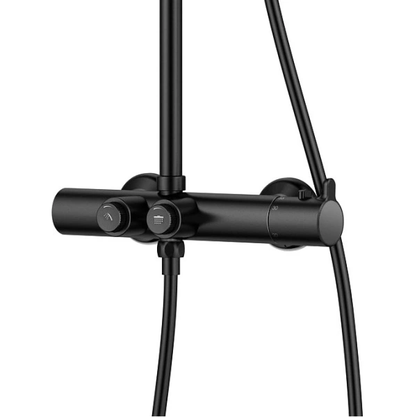 душевая система cezares eco eco-cd-t-nop с термостатом черная матовая