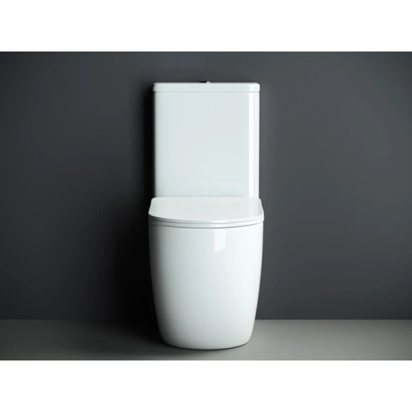 чаша напольного унитаза ceramicanova mia cn1801-b безободковый, с сиденьем микролифт, белая