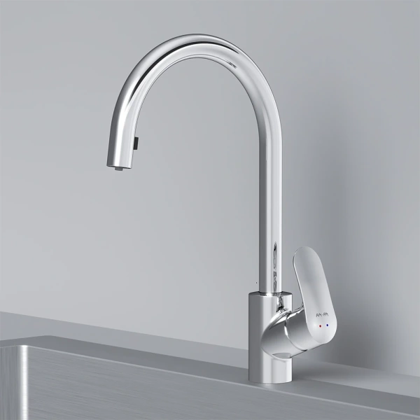 смеситель для кухни am.pm like f8012000, цвет хром