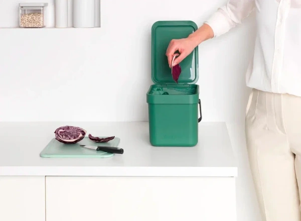 Мусорное ведро Brabantia Sort&Go 129841 6 л, темно-зеленое