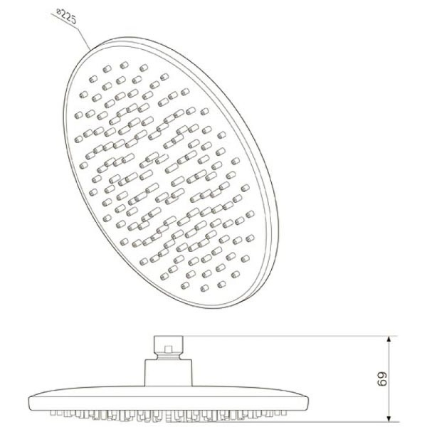 верхний душ am.pm gem f0590000
