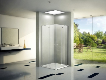 душевой уголок weltwasser ww200 q22 90×90 10000002932 профиль хром, стекло прозрачное