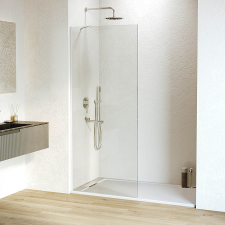 Душевая перегородка RGW Walk In WA-102W 110 351010211-15 профиль белый, стекло прозрачное