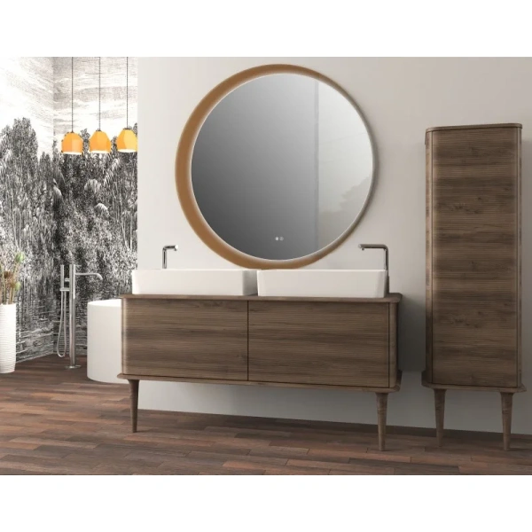 тумба под раковину cezares idra 55814 144 см, подвесная, noce