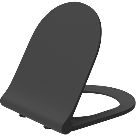 сиденье для унитаза logan avva l3w 00288929 smartfix, soft-close, дюропласт, черный матовый