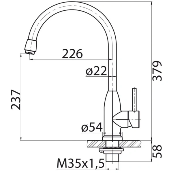 смеситель для кухни belbagno bb-lam09b-in нержавеющая сталь