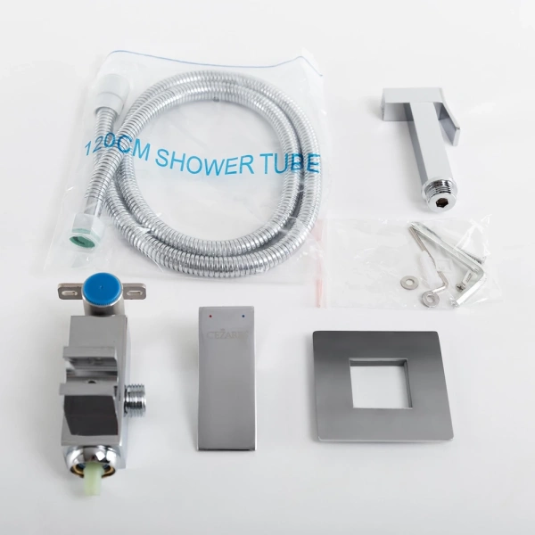 гигиенический душ cezares slider slider-dif-01 со смесителем, хром