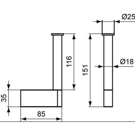держатель запасного рулона туалетной бумаги ideal standard connect n1383aa