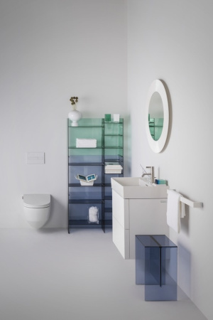 тумба под раковину laufen kartell by laufen 4.0756.9.033.640.1 58х45х60 см, подвесная, цвет белый матовый