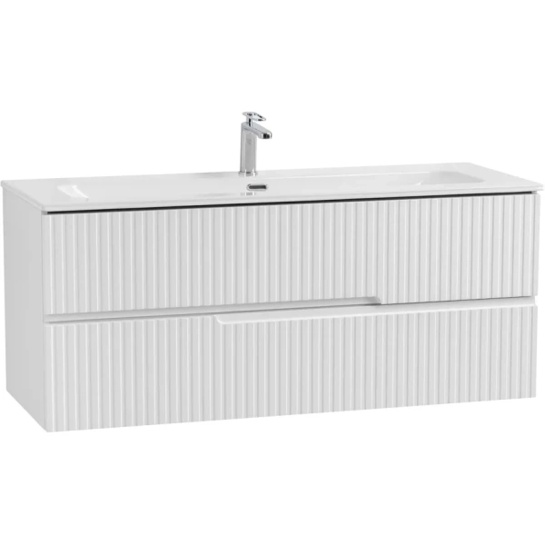 тумба под раковину cezares duet-n 120 duet-n-1200-2c-so-bl подвесная bianco lucido