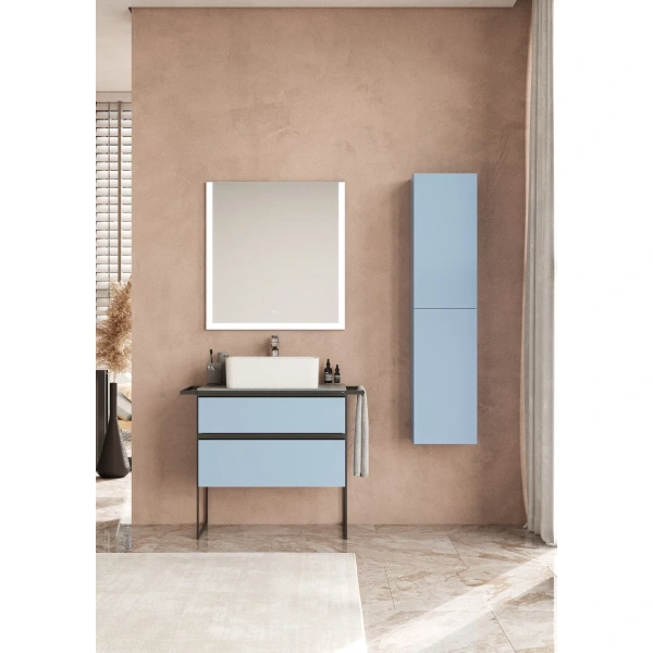 пенал roca domi zru9307872 подвесной l/r, небесно-синий матовый