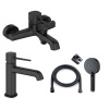 Комплект смесителей Orange Karl M05-311b черный матовый