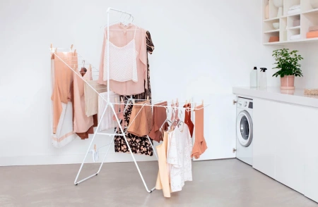 сушилка для белья brabantia hangon 403507 белая, с перекладиной