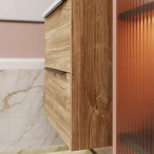 тумба под раковину la fenice tesoro fnc-01-tes-dkk-60-2 59,4 см, подвесная, дуб канзас