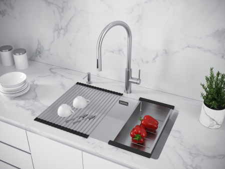 кухонная мойка 740 мм paulmark lumi 74uni-skew lu74sk-an, it-granit, цвет антрацит. кухонная мойка 740 мм paulmark lumi 74uni-skew lu74sk-an, it-granit, цвет антрацит.