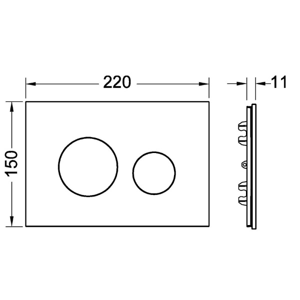 лицевая панель tece teceloop modular 9240612 натуральное дерево, дуб