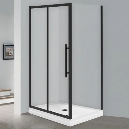Душевой уголок Esbano Flex 100x80 ESOGF108PSB профиль Черный стекло прозрачное