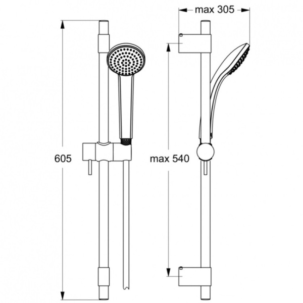душевой гарнитур ideal standard idealrain pro b9829aa