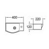 раковина подвесная comforty 40 l 7947al 00004150352, белая